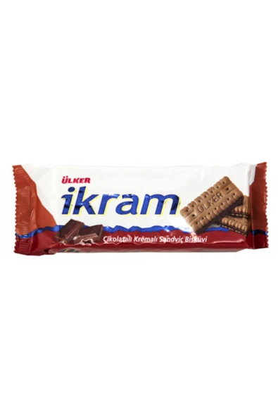 Ülker Ikram Çikolata Kremalı Sandviç Bisküvi 84 gr X 24 Adet