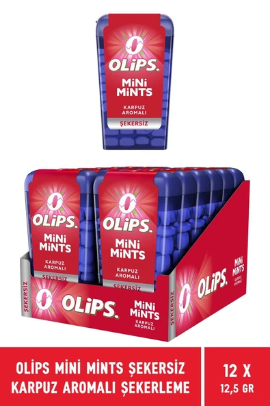 Olips Mini Mints Şekersiz Nane & Karpuz Aromalı Şekerleme 12,5 gr - 24 Adet - 3