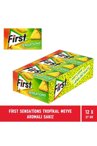First Sensations Tropikal Meyve Aromalı Sakız 27 gr - 12 Adet - 2