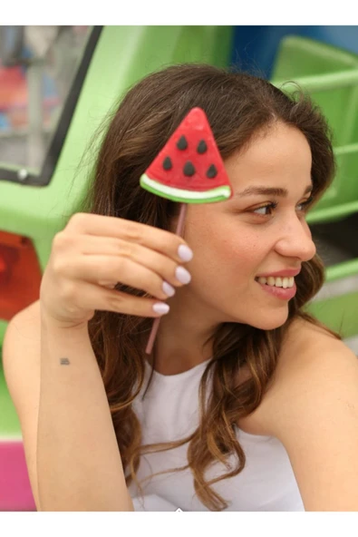 CANDY POP'S Çubuklu Lolipop Sosyete Şekeri Karpuz Aromalı (12 Adet) - 2