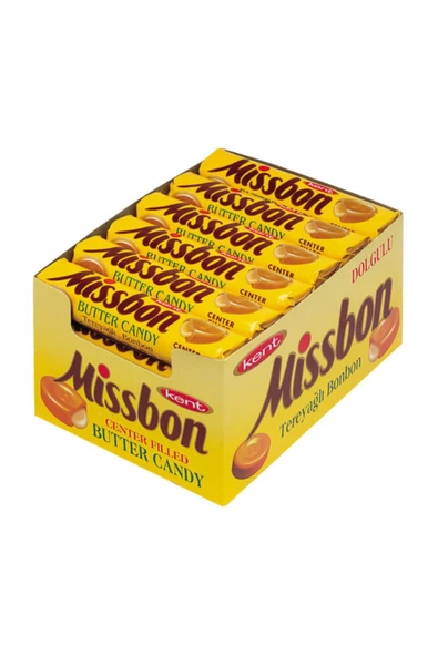 KENT Missbon Tereyağlı Şeker 43 Gr Paket ( 24 Adet) - 1
