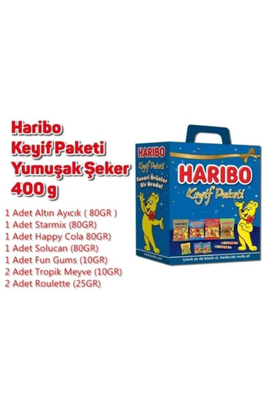 Haribo Yeni 2022 Seri Yumuşak Keyif Paketi 400 Gr Son Tüketim Tar: 2023 - 1