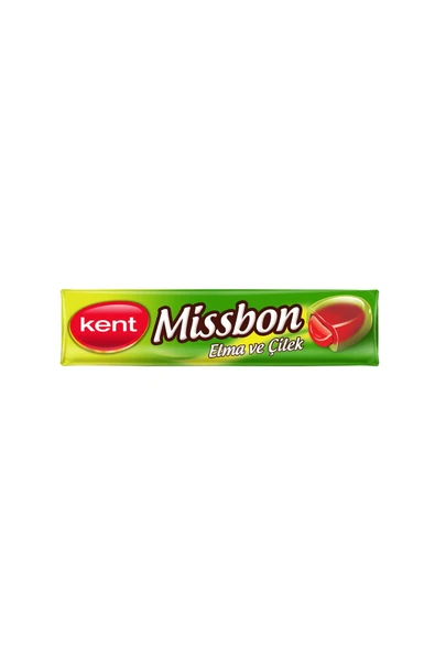KENT Missbon Elma ve Çilek Aromalı Şeker 43gr x 24 Adet - 1