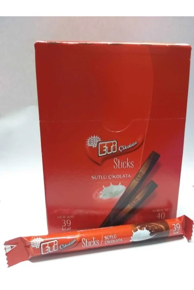 Eti Çikolata Sticks Sütlü Çikolata 7 gr X 40 Adet - 2