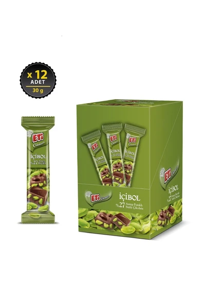 Eti Çikolata İçibol %27 Antep Fıstıklı 30 g x 12 Adet - 2
