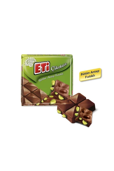 Eti Çikolata Antep Fıstıklı Kare 60 g x 6 Adet - 3