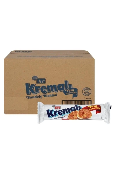 Eti Kremalı Sandviç Bisküvi 77 Gr. X 24 Adet ürün görseli