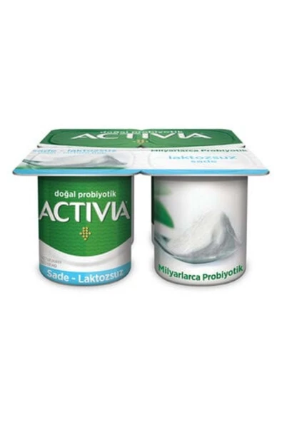 Activia Probiyotik Laktozsuz Sade Yoğurt 4X100 G ( 2 ADET ). - 2