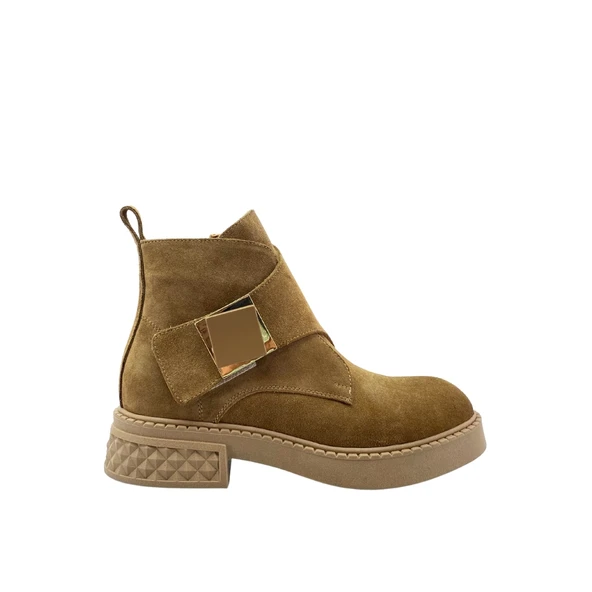 Albini 26623304S Hakiki Süet Deri Kadın Bot - Resim 5