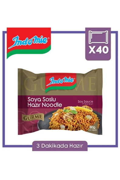 İndomie Indomie Gurme Serisi Soya Soslu Çeşnili 40 Adet