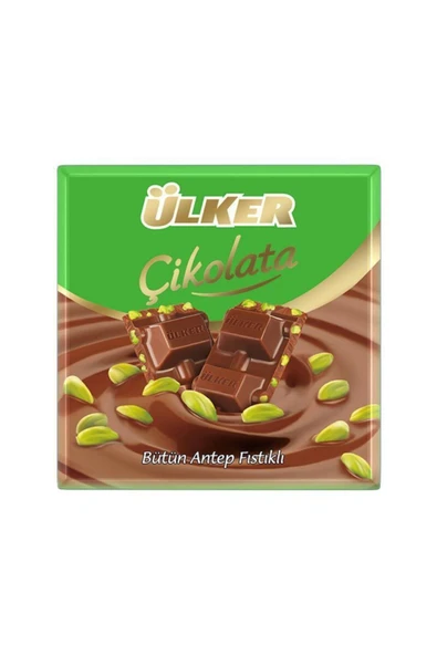 Ülker SNL-ÜLKER ÇİKOLATA KARE ANT.FISTIKLI 70GR ( 2 ADET ) - 1