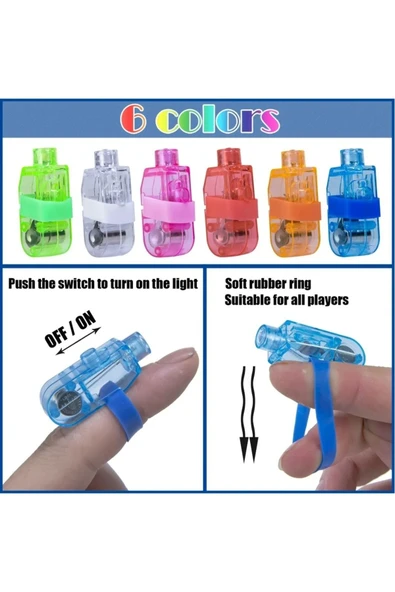 fresh in city Parmak Led 2'li Yılbaşı Parti Malzemeleri Parmak El Feneri Eğitici Oyuncak Pop Tube - 2