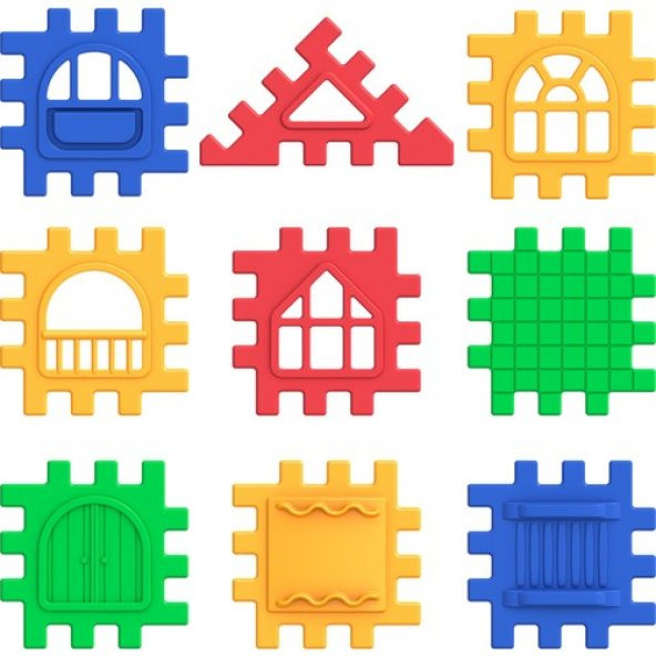 64 Parça Geçmeli Lego Puzzle City Puzle - 3