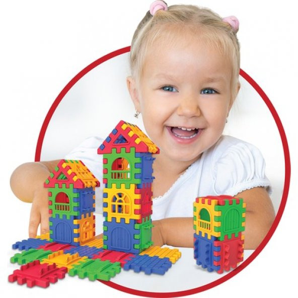 64 Parça Geçmeli Lego Puzzle City Puzle - 5