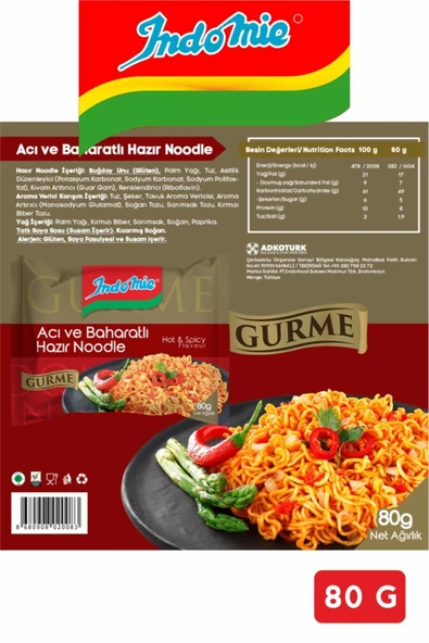 İndomie Indomie Gurme Serisi Acı & Baharatlı Hazır Noodle 20 Adet - 2