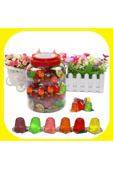 Fresh 12 Adet Karışık Meyveli Jöle Mini Jöle Meyve Aromalı (1 GR) Nostaljik - 4