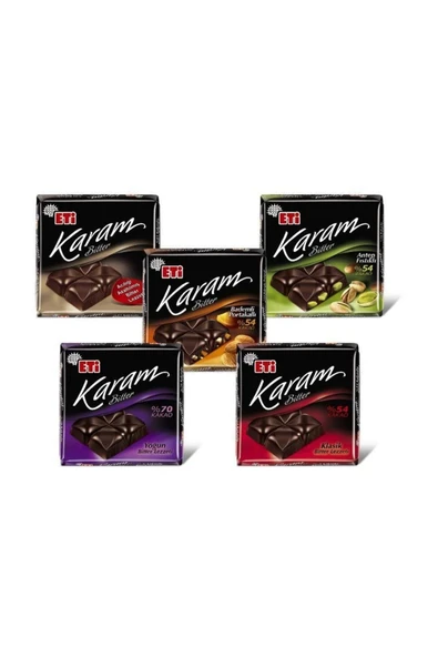 Eti Karam %70 Kakaolu Bitter Çikolata 70 g x 6 Adet - 4