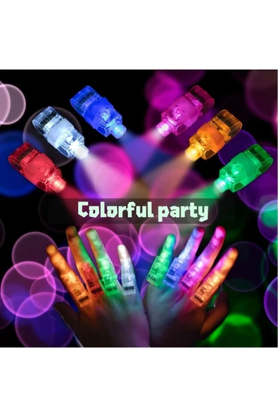 fresh in city Parmak Led 2'li Yılbaşı Parti Malzemeleri Parmak El Feneri Eğitici Oyuncak Pop Tube - 4