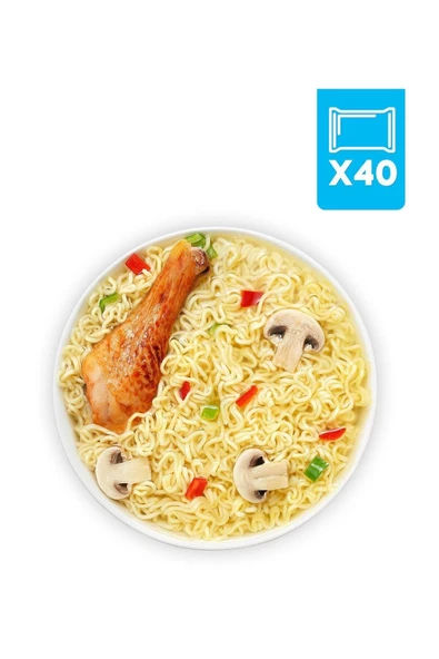 İndomie Indomie 40'lı Tavuk Aromalı Hazır Noodle Paket - 4