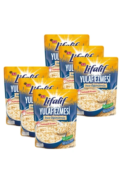 Eti Lifalif Ince Öğütülmüş Yulaf Ezmesi 350 Gr X 6 Adet - 1