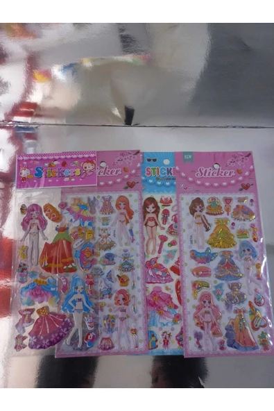 Kuki Sticker Set - 2 li Bebek Kıyafet Giydirmeli Sticker