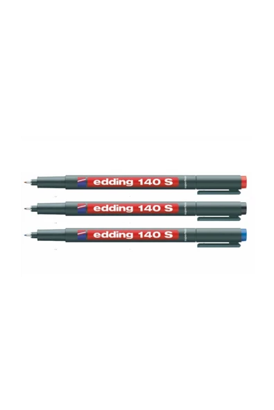 Edding 140 S (s)  Ince Iğne Uçlu Asetatlı Permanent Cd Kalemi 3'lü 3 Farklı Renk ürün görseli