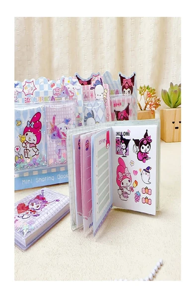 ÖZ KIRTASİYE Sanrio Kuromi Mini Stıcker'lı Sulu Defter 1 Paket (Pakette 2 Adet Vardır) - 3
