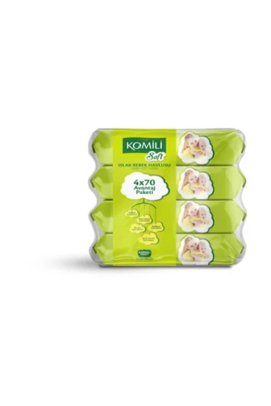 Komili Soft Islak Havlu 70 Yaprak 4lü Paket- - 3