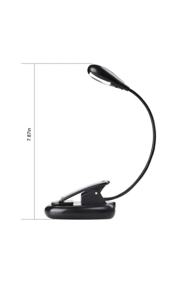 MEKAFİX Kitap Okuma Lamabası Mandallı Gece Işığı - Resim 3
