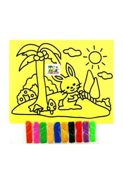 Toptancı Amca Kum Boyama Seti  5 Adet Birden A4 Boyut ürün görseli 1