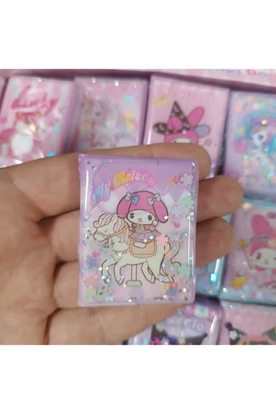 LRS STORE Sanrio Kawaii 3 Adet Mini Sulu Sticker Defteri 300+ Stickerlı Kuromi Melodi Defter - 5