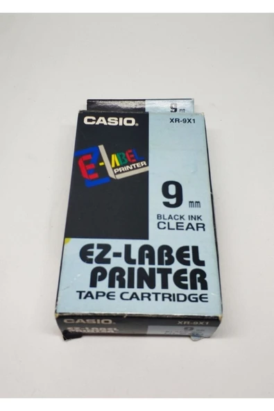 Casio Xr-9x1 Yazıcı Etiketi Siyah & Şeffaf 9 Mm - Resim 2