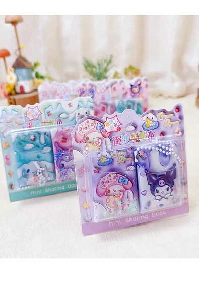 ÖZ KIRTASİYE Sanrio Kuromi Mini Stıcker'lı Sulu Defter 1 Paket (Pakette 2 Adet Vardır) - 8