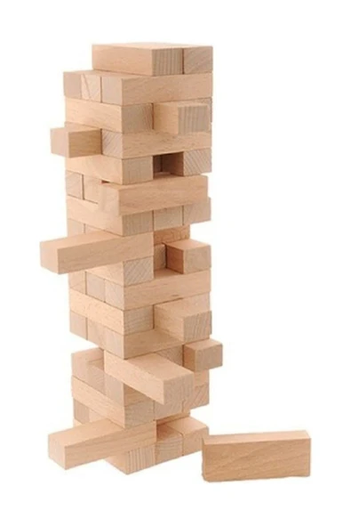 CAN OYUNCAK Saffety Ahşap Jenga Denge Oyunu - 1
