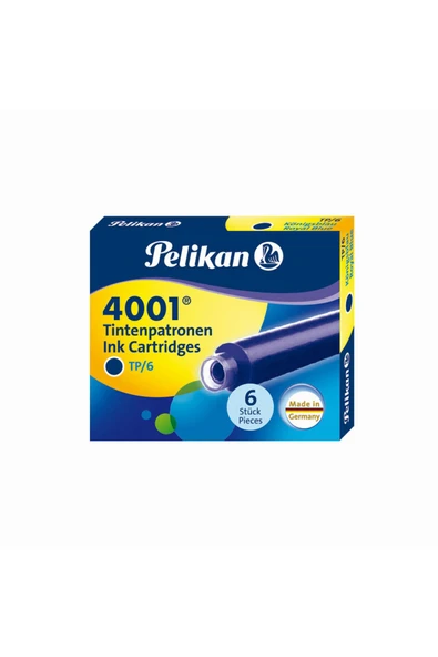 Pelikan 4001 6'lı Kısa Kartuş TP/6 Mavi ürün görseli 1
