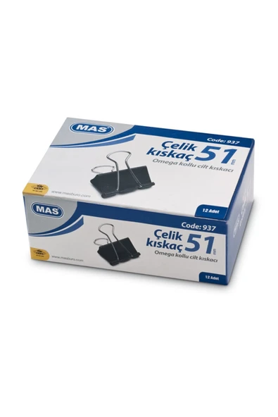 Mas Omega Çelik Kıskaç Siyah 51 Mm 12 Li - 1