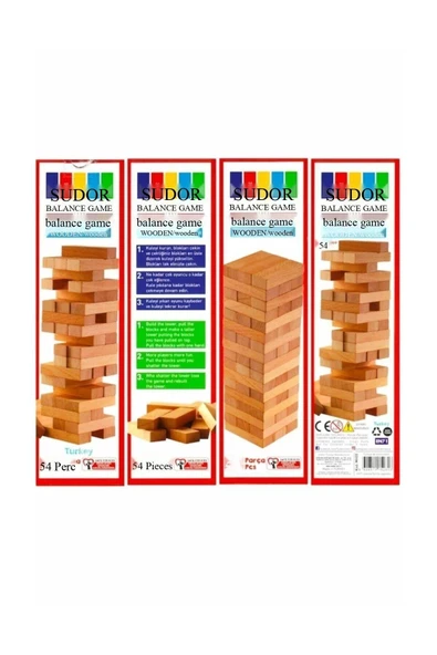 Südor Ahşap Jenga Denge Oyunu 54 Parça - 4