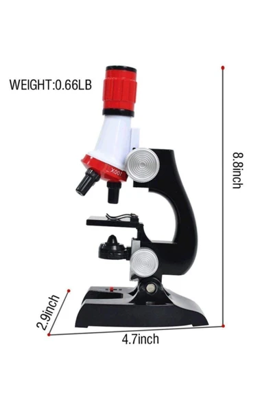 Science Time Science Kits For Kids Microscope Beginner Microscope Kit Led 100x, 400x, And 1200x - 2