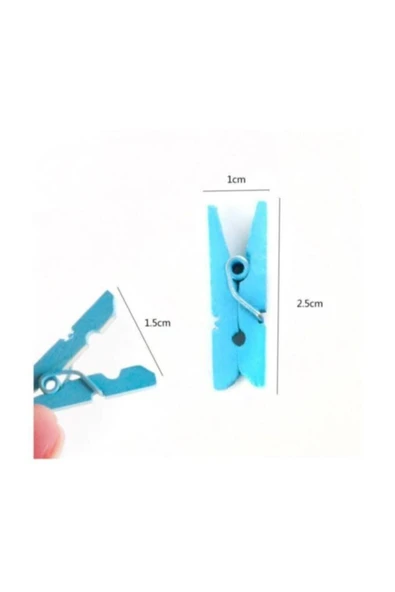 Aker Hediyelik 100  Süsleme-  Mini Ahşap Mandal - Resim 2