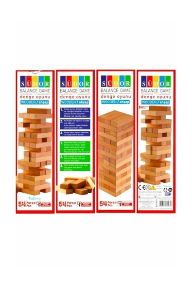 Südor Ahşap Jenga Denge Oyunu 54 Parça - 2