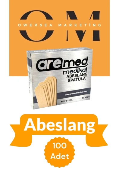 Owersea 100 Lük Abeslang Tahta Dil Çubuğu Basacağı - Ağda Spatulası, Spatula Aremed*** Ahşap - 1