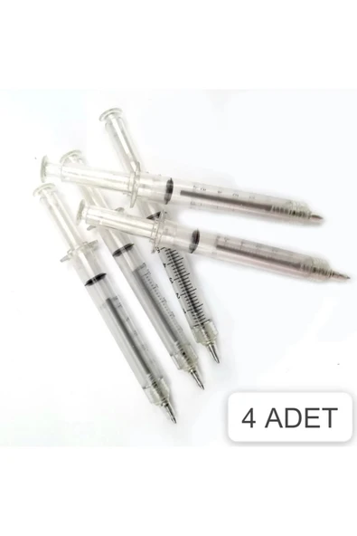 Muray Art002 U01 Şırınga Şeklinde Tükenmez Kalem Syringe Pen Bernami Yeni