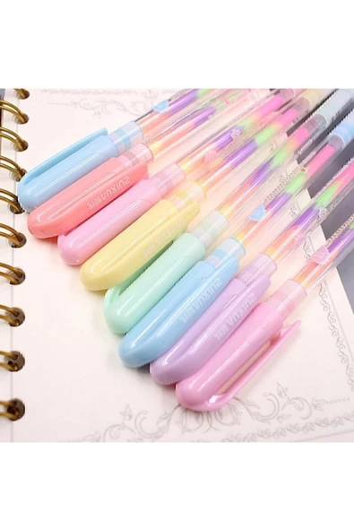 Elif Zuixua Gökkuşağı Jel Kalem 6'lı - 4