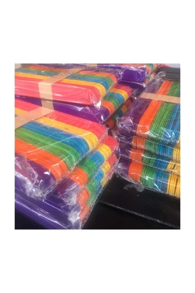 Zirve Renkli Ahşap Dil Çubuğu Abeslang Büyük Geniş 50li Çx ürün görseli 1