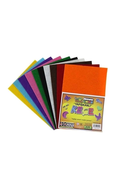 Nova Color Novacolor Yapışkanlı Keçe 20x30 10 Renk ürün görseli 1