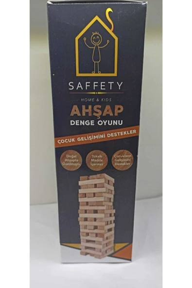 CAN OYUNCAK Saffety Ahşap Jenga Denge Oyunu - 2