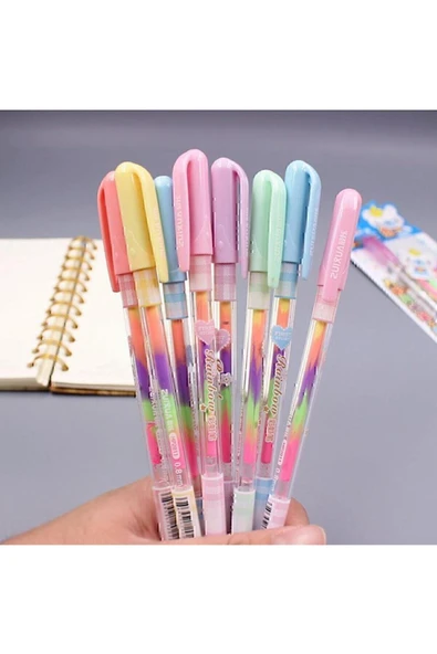Elif Zuixua Gökkuşağı Jel Kalem 6'lı - 2