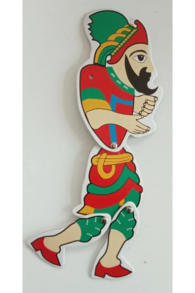 anadolu pazarlama Karagöz Hacivat Kukla Seti Oynar Eklemli 25 Cm Kutulu Set - 2