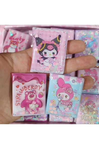 LRS STORE Sanrio Kawaii 3 Adet Mini Sulu Sticker Defteri 300+ Stickerlı Kuromi Melodi Defter