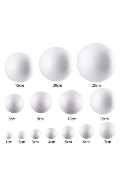 Kika 2 Cm Çapında 100lü Strafor Köpük Top - Resim 2